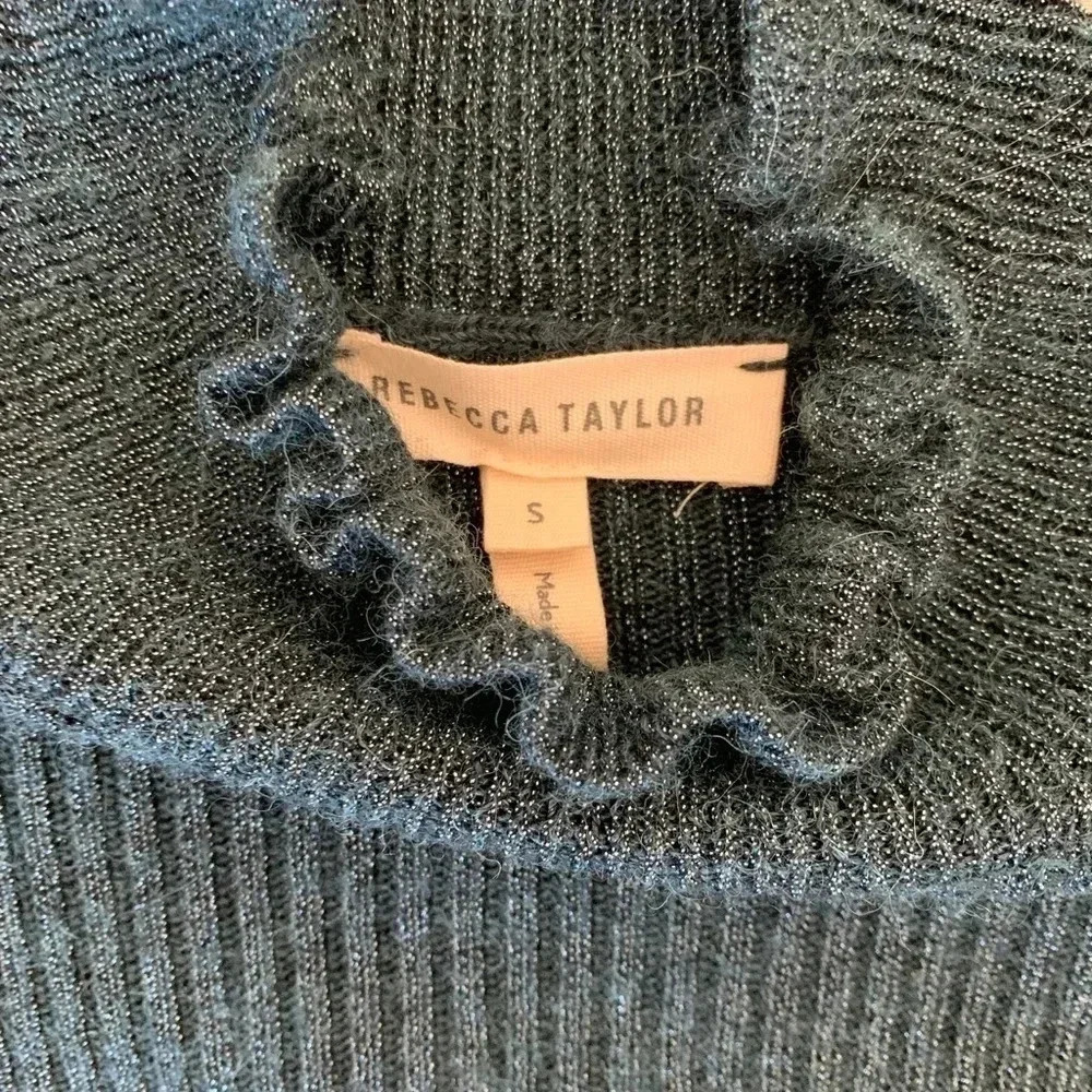 Rebecca Taylor Ribbed Ruffle top - Picture 5 of 9